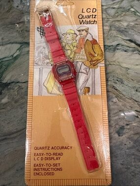 Red LCD Digital Women's Watch - Unbranded